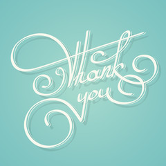 Calligraphy thank you text