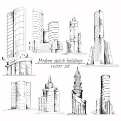 Fototapeta premium Modern sketch building
