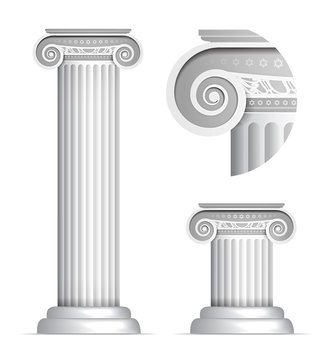 Classical Greek or Roman Ionic column