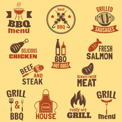 Bbq grill label