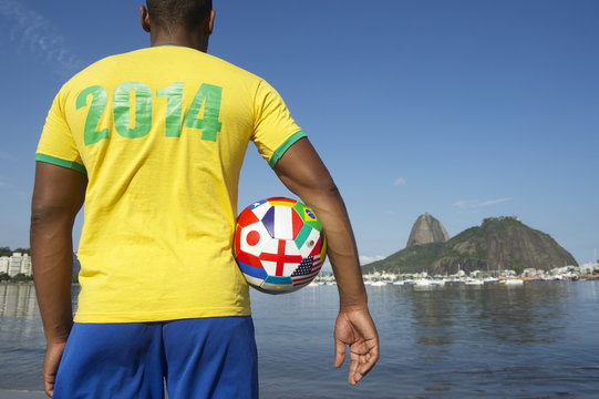 Brazilian Soccer Football Player Standing in Rio