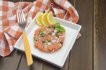 Tartar de salmon ahumado