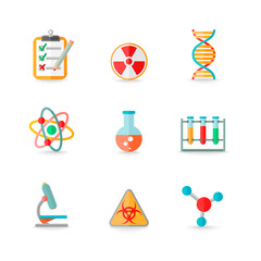 Chemistry icons set