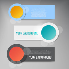 Vector abstract circles template banner.  design