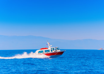 Sea Taxi out of Spetses island in Greece