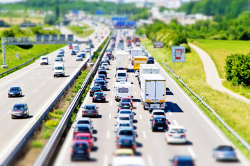 Autobahn A 8 bei Möhringen, Tilt Shift Effekt