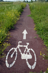 Obraz premium Segregated cycle facilities Pista ciclabile Radverkehrsanlage