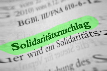 solidaritätszuschlag - grün marktiert