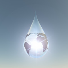 Fototapeta premium American african atlantic droplet
