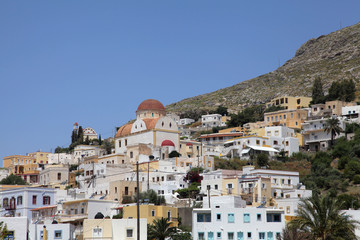 Fototapeta na wymiar Kirche in Platanos auf der griechischen Insel Leros