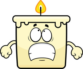 Worried Cartoon Candle