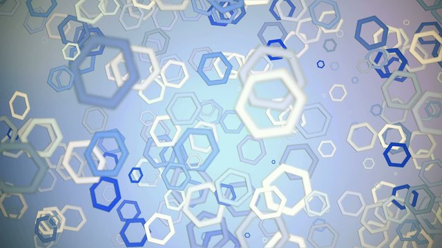 Hexagonal Particles Abstract Looping Background