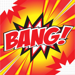 BANG! comic wording design for comic background