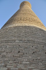 Fototapeta na wymiar Minaret i Karan Meczet, Buchara, Uzbekistan