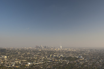 Los Angeles City in California. Aerial View