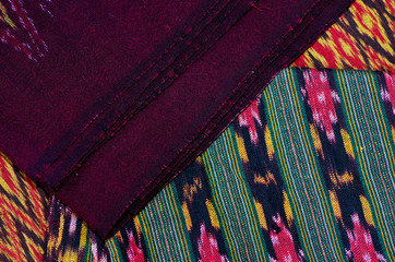 Fototapeta na wymiar pattern of thai hand made fabric background