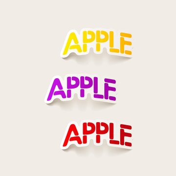 realistic design element: apple