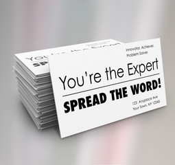 You're the Expert Spread Word Business Cards
