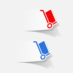 realistic design element: trolley, delivery