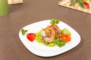 roasted stuffed quail