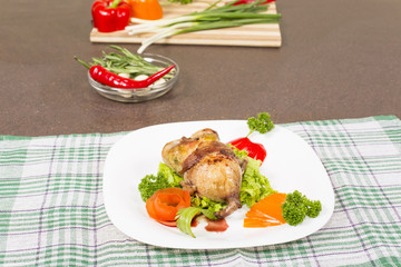 roasted stuffed quail
