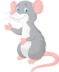 Cute mouse cartoon presenting