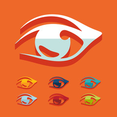 Flat design: eye