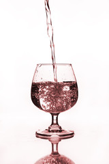 wine glass with water