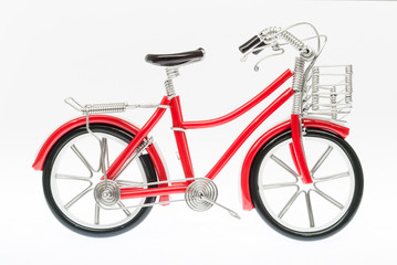 Red Handmade Bicycle Figure