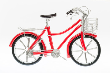 Obraz premium Red Handmade Bicycle Figure