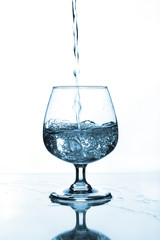 wine glass with water