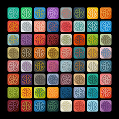Flat design: brain