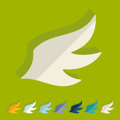 Flat design: wing