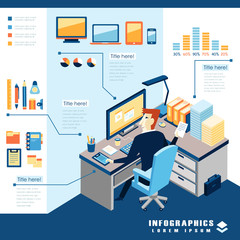 office business infographic elements