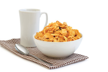 Healthy breakfast with cereal