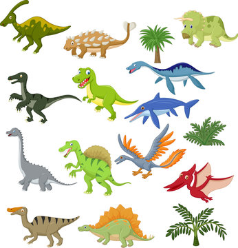 Dinosaur cartoon collection set