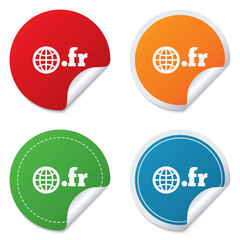 Domain FR sign icon. Top-level internet domain