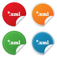 File document icon. Download XML button.