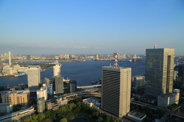 Fototapeta premium okyo cityscape and sea, Japan