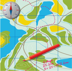 Map to develop a route.