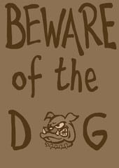 Beware of the dog vintage