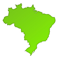 Obraz premium Brazil country map icon