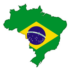 Brazil map flag icon