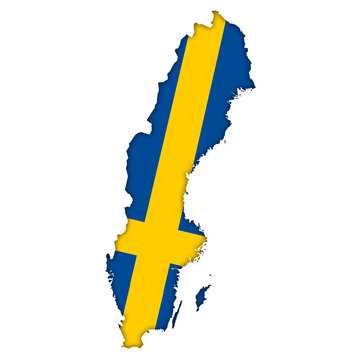 Sweden flag map icon