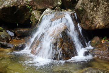 Waterfall near Wuyishan Mountain, Fujian province, China