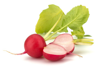 Fresh garden radish isolated on white background cutout