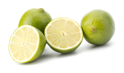 Fresh lime fruit Isolated on white background