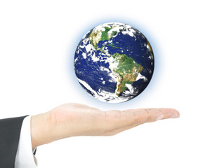 World business on hand