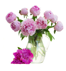 bouquet of pink peonies