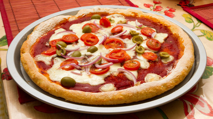 Italy Pizza on a table